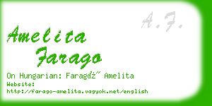 amelita farago business card